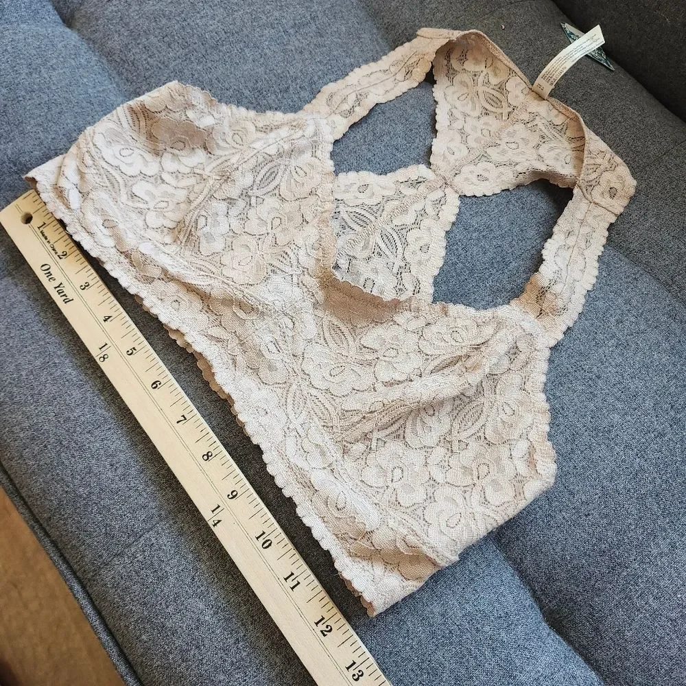 Free People Galloon Lace Bralette in Light Beige